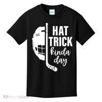 Hat Trick Kinda Day Ice Hockey Player Kids T-Shirt thumb 0