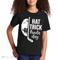Hat Trick Kinda Day Ice Hockey Player Kids T-Shirt thumb 2