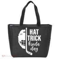 Hat Trick Kinda Day Ice Hockey Player Tote Bag thumb 0