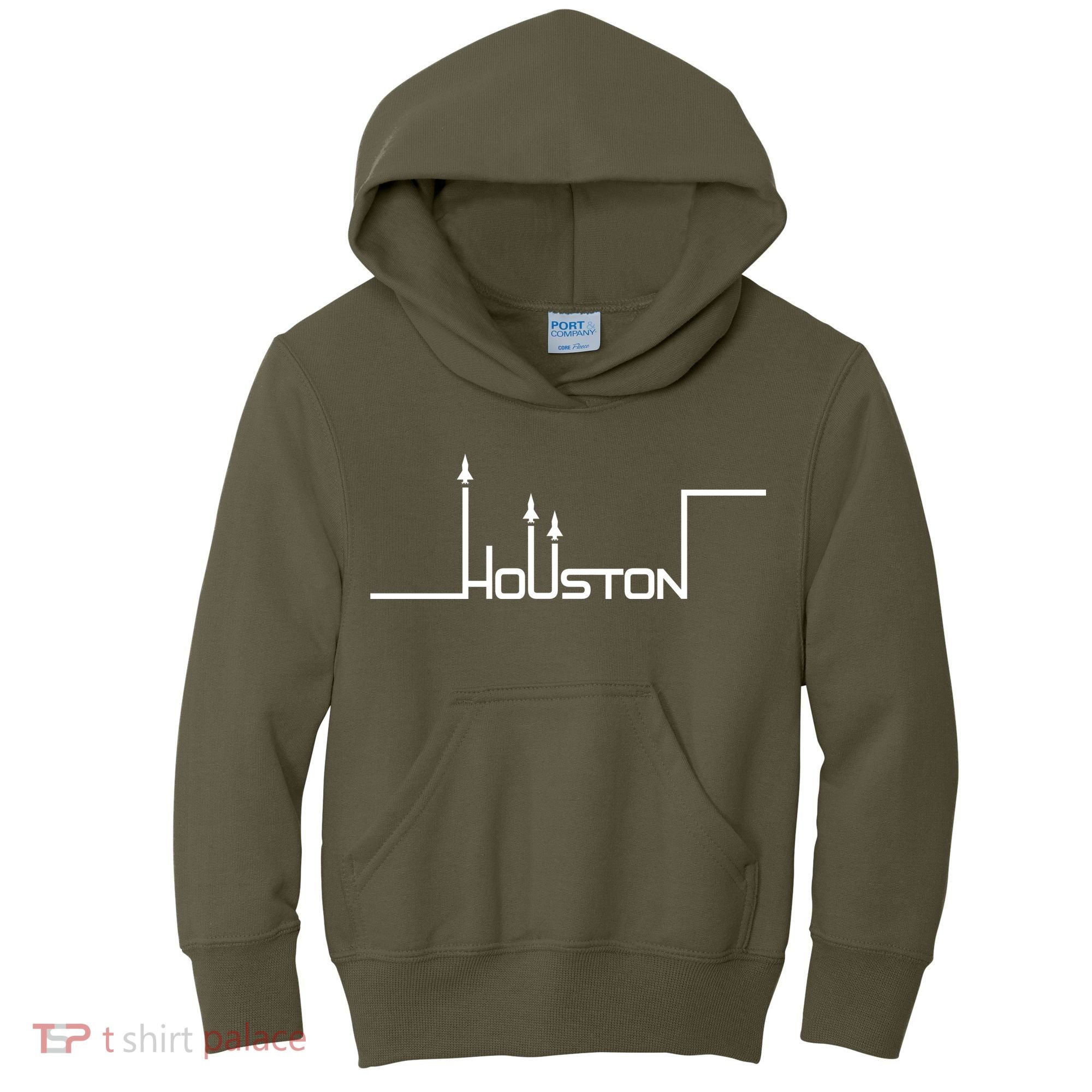Houston Texas Lift Off Logo Kids Hoodie