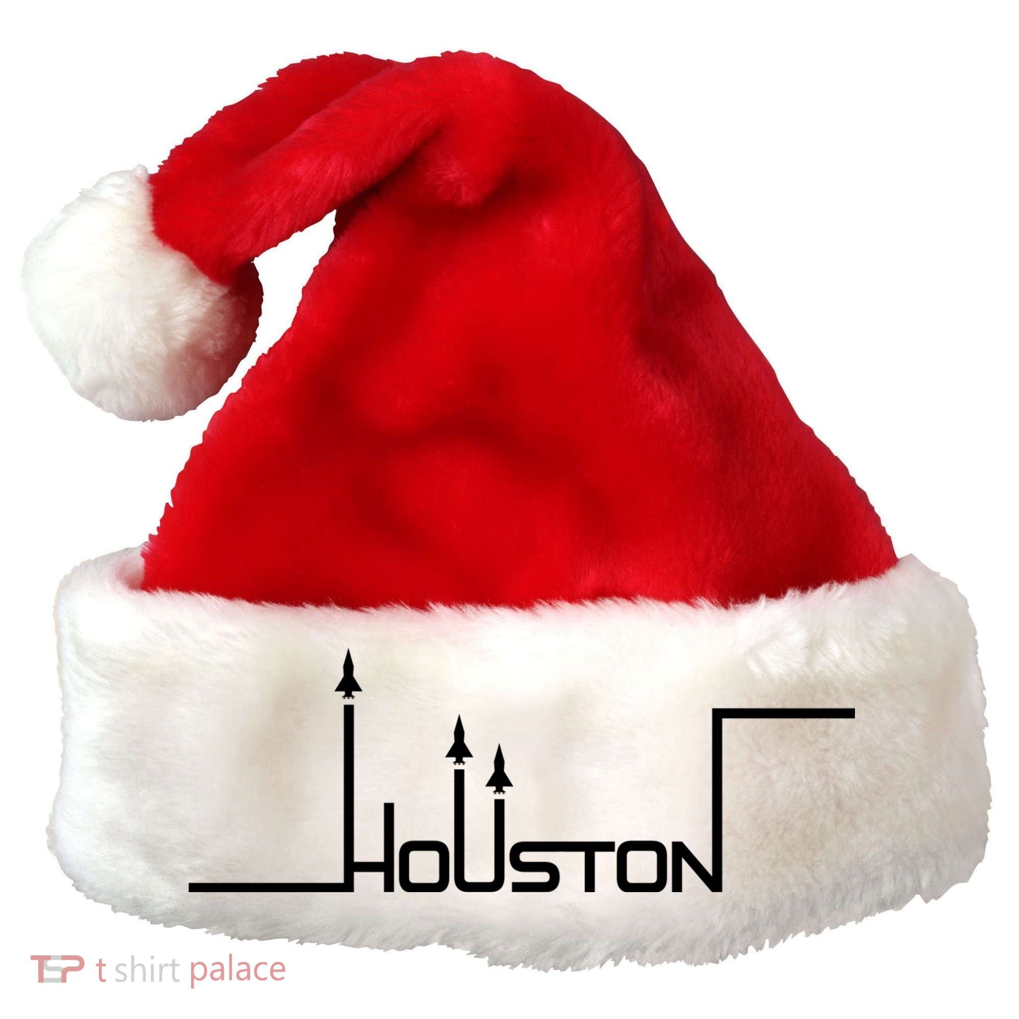 Houston Texas Lift Off Logo Santa Hat