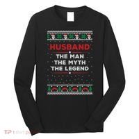 Husband The Man Myth The Legend Ugly Christmas Sweater Long Sleeve Shirt thumb 0