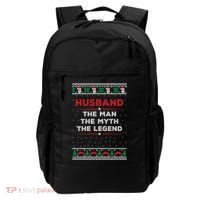 Husband The Man Myth The Legend Ugly Christmas Sweater Backpack thumb 0