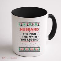 Husband The Man Myth The Legend Ugly Christmas Sweater Coffee Mug thumb 1