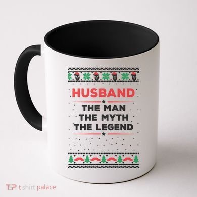 Husband The Man Myth The Legend Ugly Christmas Sweater Coffee Mug