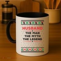Husband The Man Myth The Legend Ugly Christmas Sweater Coffee Mug thumb 4