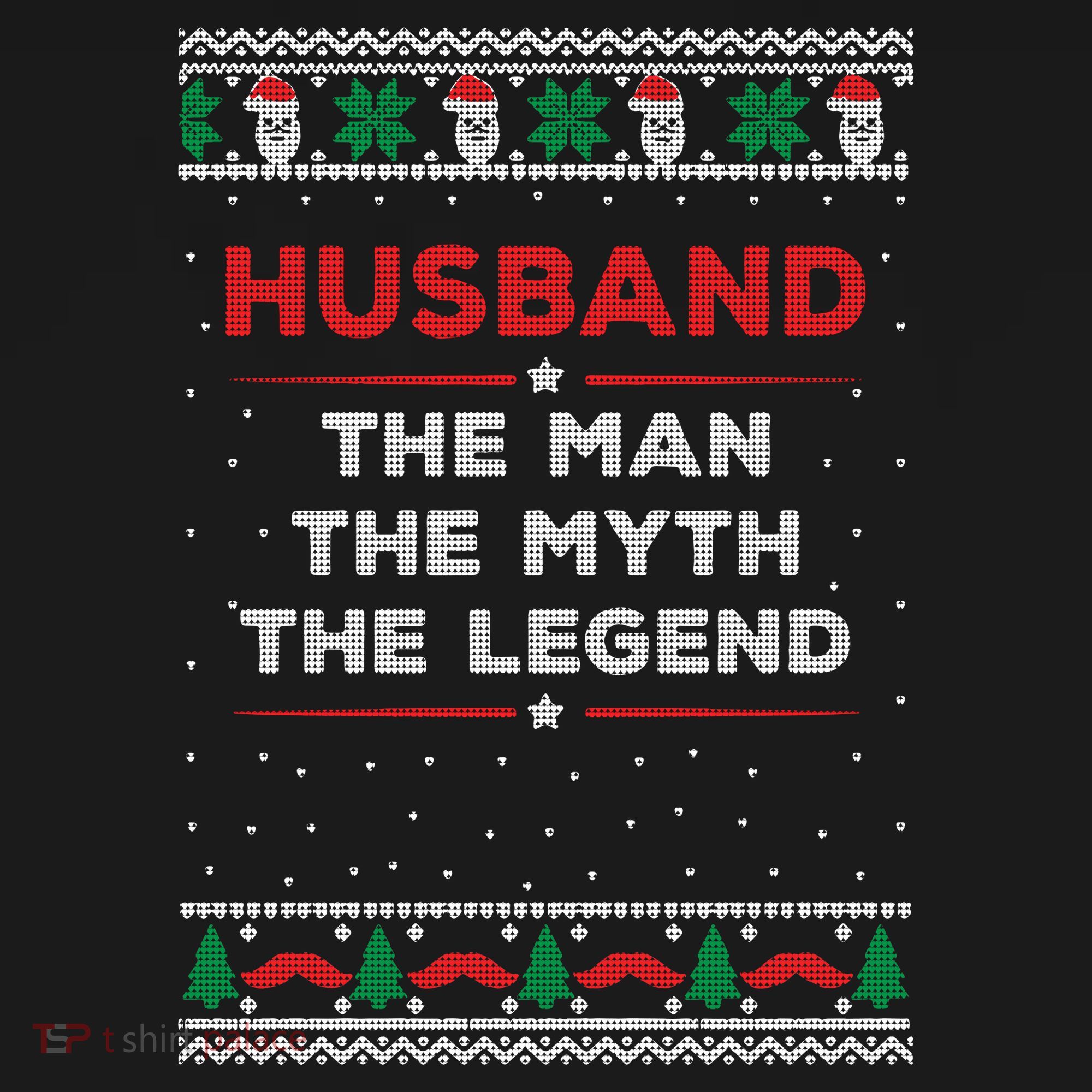 Husband The Man Myth The Legend Ugly Christmas Sweater Women's Hoodie