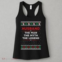 Husband The Man Myth The Legend Ugly Christmas Sweater Women's Tank Top thumb 3
