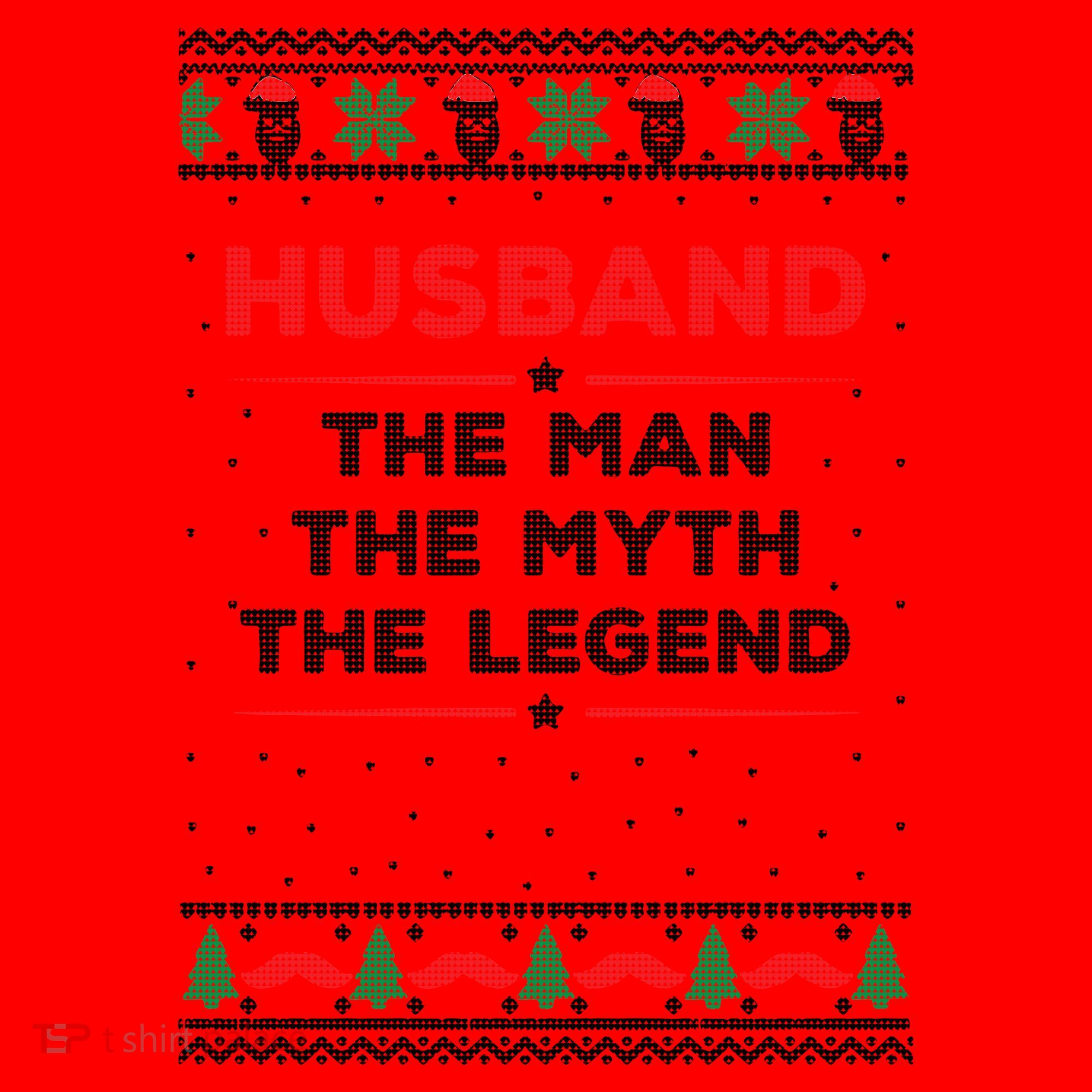 Husband The Man Myth The Legend Ugly Christmas Sweater Santa Hat