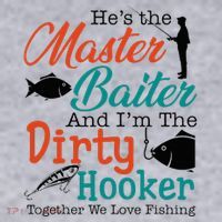 HeS The Master Baiter And IM The Dirty Fishing Women's Sweatshirt thumb 2