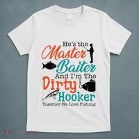 HeS The Master Baiter And IM The Dirty Fishing T-Shirt thumb 5