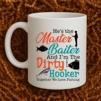 HeS The Master Baiter And IM The Dirty Fishing Coffee Mug thumb 2