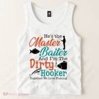 HeS The Master Baiter And IM The Dirty Fishing Tank Top thumb 2