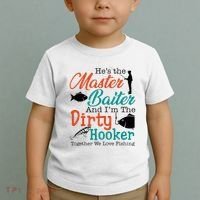 HeS The Master Baiter And IM The Dirty Fishing Toddler T-Shirt thumb 2