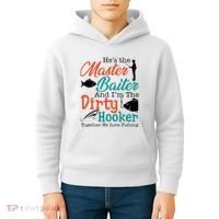 HeS The Master Baiter And IM The Dirty Fishing Kids Hoodie thumb 4
