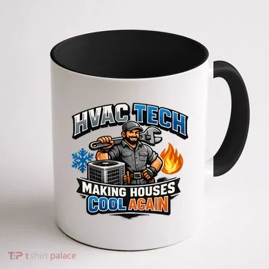 HVAC Tech Making Houses Cool Again  Coffee Mug back