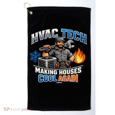 HVAC Tech Making Houses Cool Again  Golf Towel