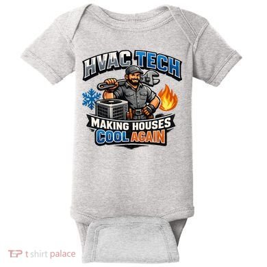 HVAC Tech Making Houses Cool Again  Baby Bodysuit