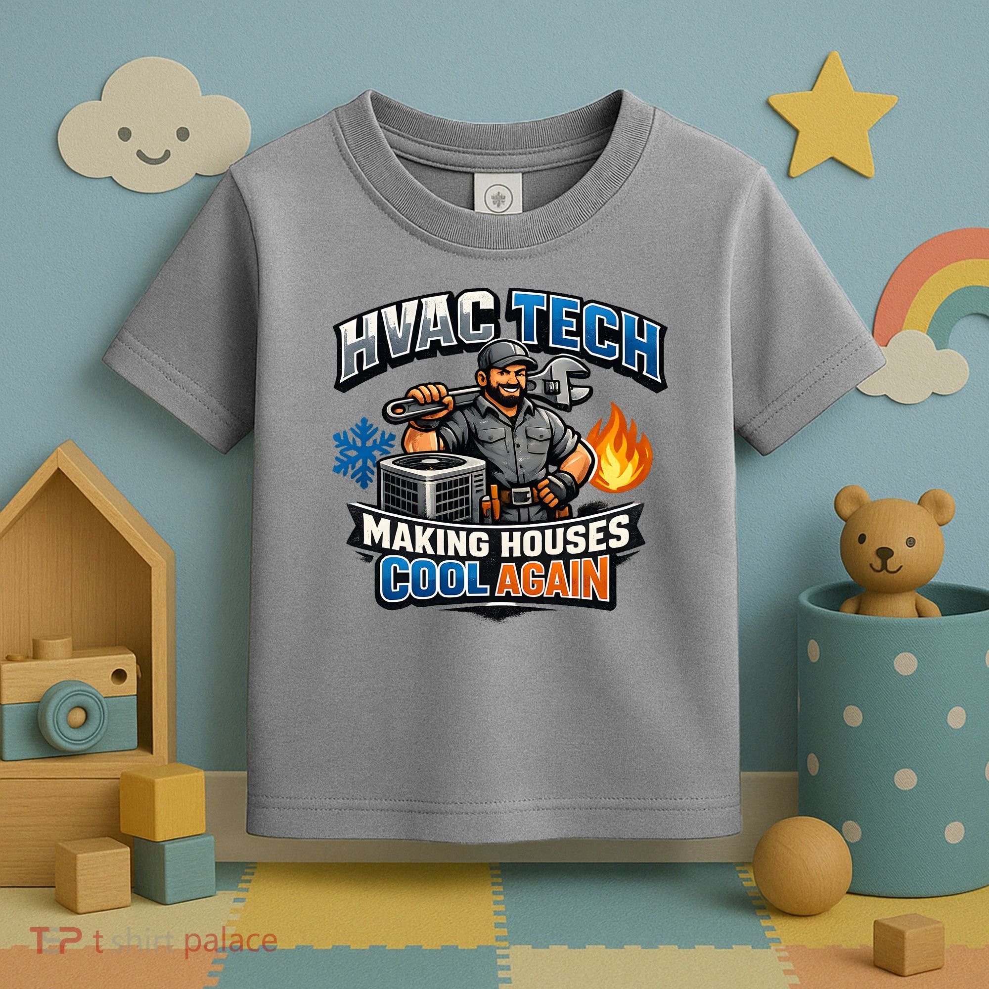 HVAC Tech Making Houses Cool Again  Toddler T-Shirt