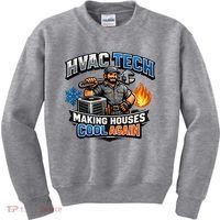 HVAC Tech Making Houses Cool Again  Kids Sweatshirt thumb 0