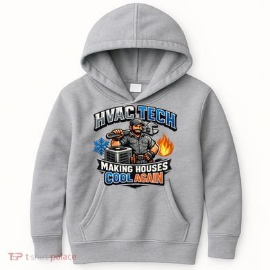 HVAC Tech Making Houses Cool Again  Kids Hoodie