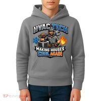 HVAC Tech Making Houses Cool Again  Kids Hoodie thumb 4