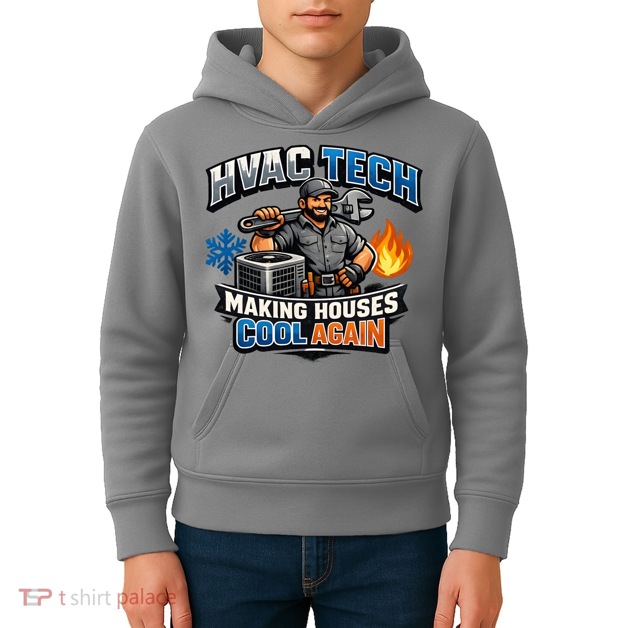 HVAC Tech Making Houses Cool Again  Kids Hoodie