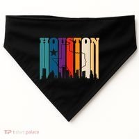 Houston Texas Map Skyline Gift Texas Home State Souvenir USA-Made Doggie Bandana thumb 0