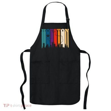 Houston Texas Map Skyline Gift Texas Home State Souvenir Apron