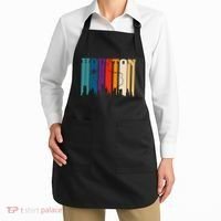 Houston Texas Map Skyline Gift Texas Home State Souvenir Apron thumb 2