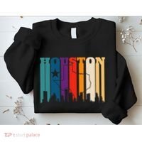 Houston Texas Map Skyline Gift Texas Home State Souvenir Sweatshirt thumb 2