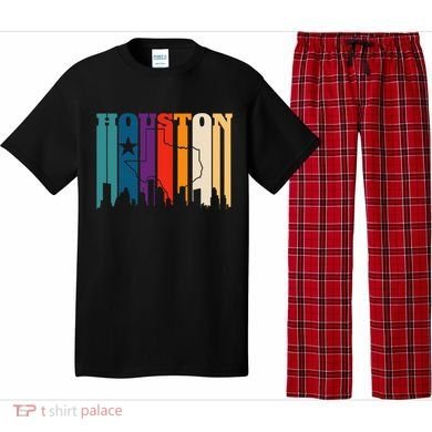 Houston Texas Map Skyline Gift Texas Home State Souvenir Pajama Set