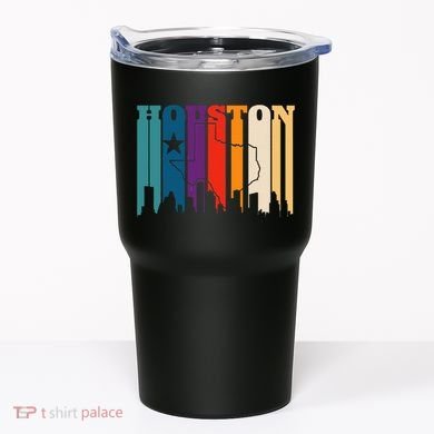 Houston Texas Map Skyline Gift Texas Home State Souvenir Tumbler