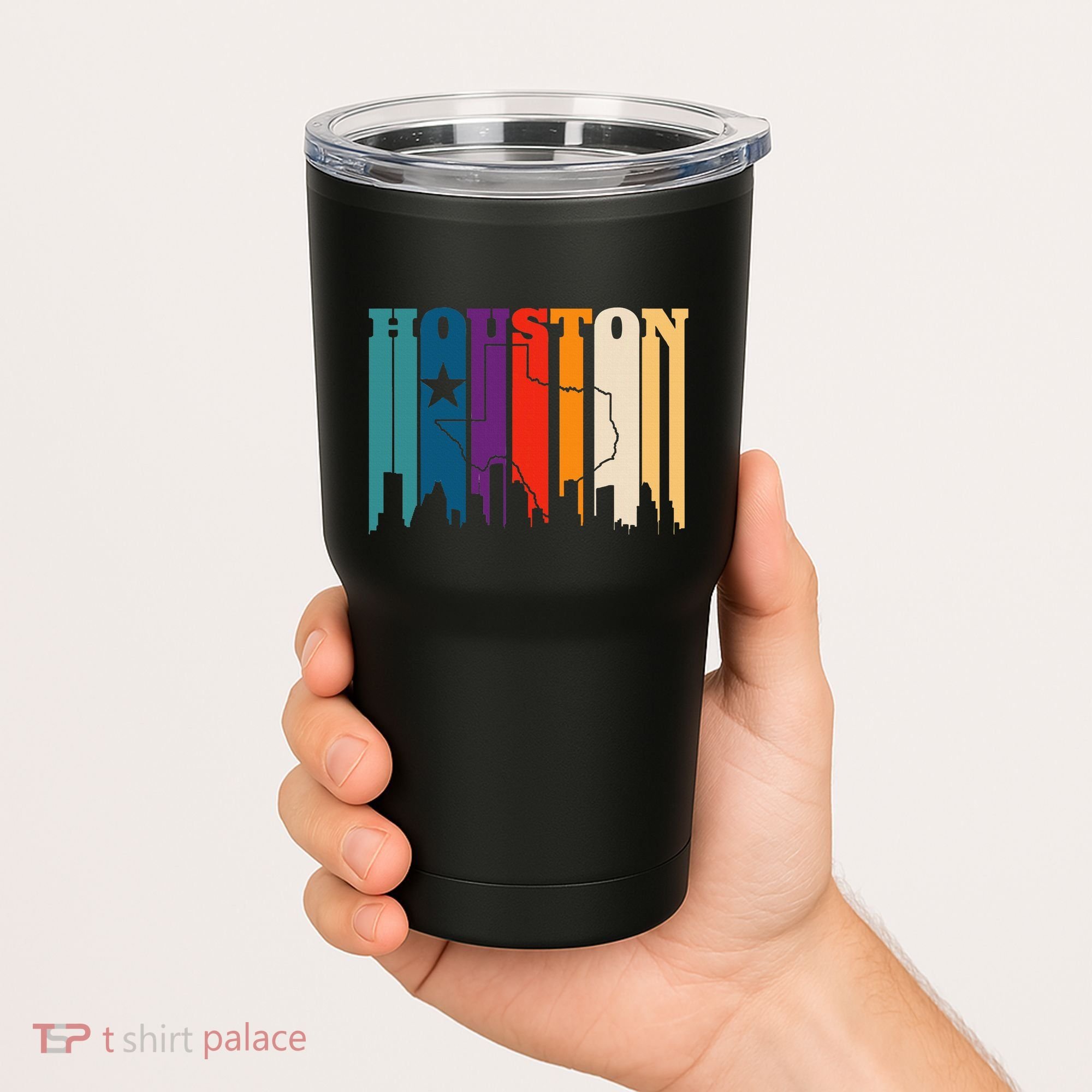 Houston Texas Map Skyline Gift Texas Home State Souvenir Tumbler