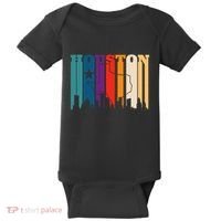 Houston Texas Map Skyline Gift Texas Home State Souvenir Baby Bodysuit thumb 0