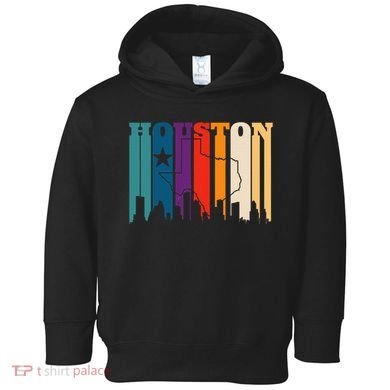 Houston Texas Map Skyline Gift Texas Home State Souvenir Toddler Hoodie