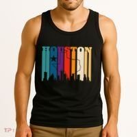 Houston Texas Map Skyline Gift Texas Home State Souvenir Tank Top thumb 3
