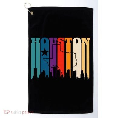Houston Texas Map Skyline Gift Texas Home State Souvenir Golf Towel