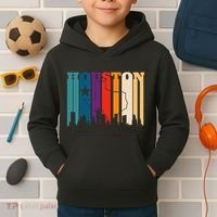 Houston Texas Map Skyline Gift Texas Home State Souvenir Kids Hoodie thumb 2