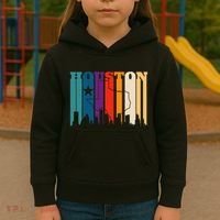 Houston Texas Map Skyline Gift Texas Home State Souvenir Kids Hoodie thumb 3