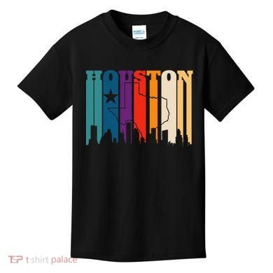 Houston Texas Map Skyline Gift Texas Home State Souvenir Kids T-Shirt