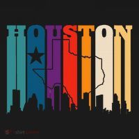 Houston Texas Map Skyline Gift Texas Home State Souvenir Kids T-Shirt thumb 4