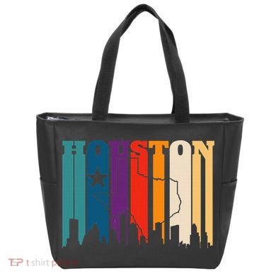 Houston Texas Map Skyline Gift Texas Home State Souvenir Tote Bag