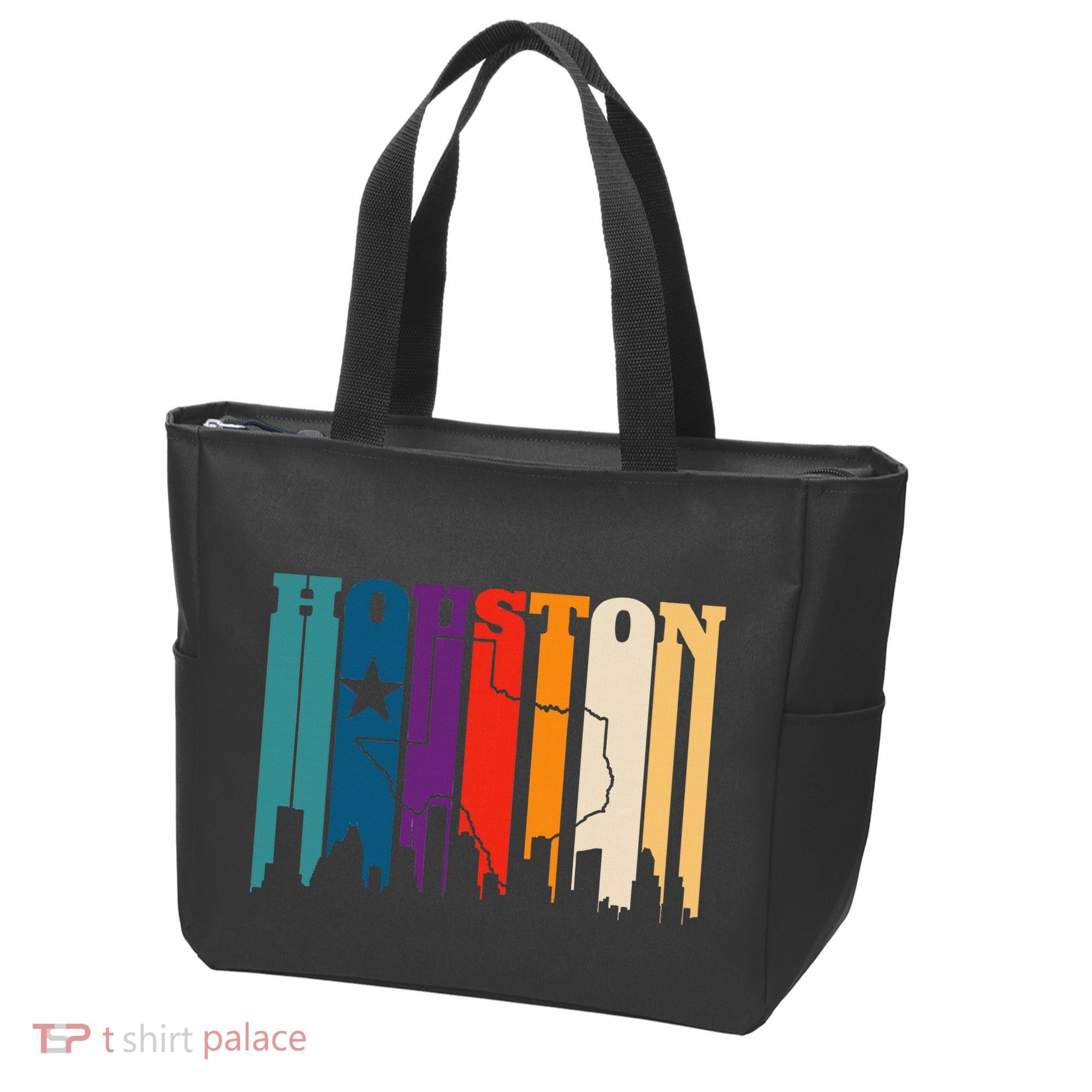 Houston Texas Map Skyline Gift Texas Home State Souvenir Tote Bag