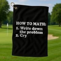 How To Math Write Down The Problem And Cry Golf Towel thumb 1