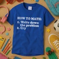 How To Math Write Down The Problem And Cry Kids T-Shirt thumb 3