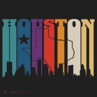 Houston Texas Map Skyline Gift Texas Home State Souvenir Women's Sweatshirt thumb 2