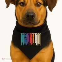 Houston Texas Map Skyline Gift Texas Home State Souvenir USA-Made Doggie Bandana thumb 1