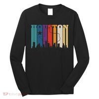 Houston Texas Map Skyline Gift Texas Home State Souvenir Long Sleeve Shirt thumb 0