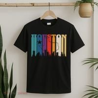 Houston Texas Map Skyline Gift Texas Home State Souvenir T-Shirt thumb 2